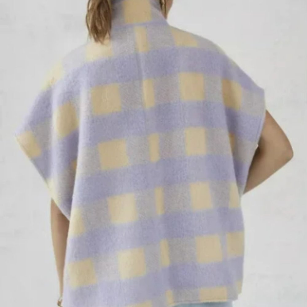 Anthropologie Plaid Cape -one size - Picture 7 of 8